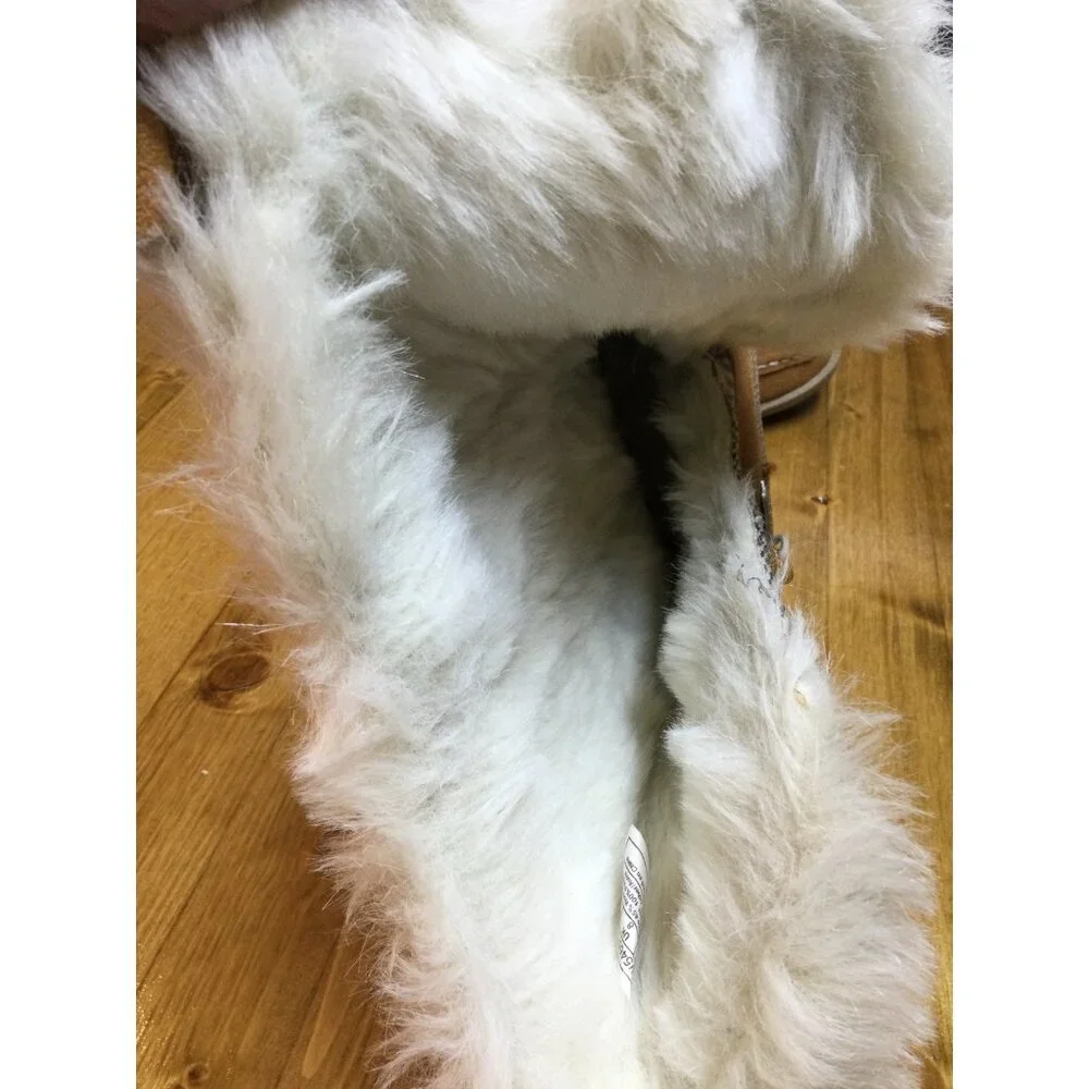 Woolrich Womens Elk Creek Wool Boots Faux Fur Lined Herringbone Size 10 Toggle